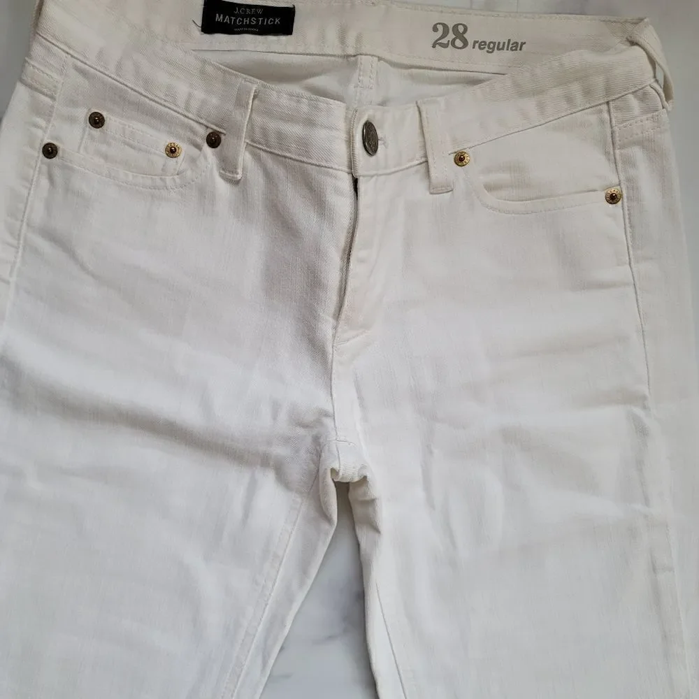 J.Crew Matchstick brilliant white jeans skinny